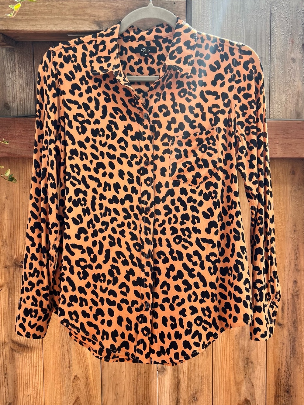 Rails Leopard Print Button-Down Shirt